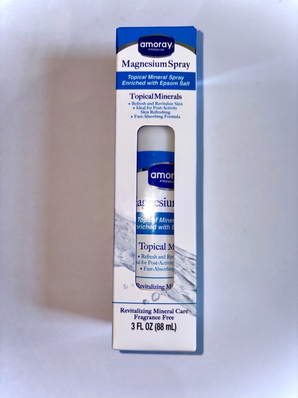 Amoray Premium Magnesium Topical Mineral Spray Fragrance Free 3 fl oz